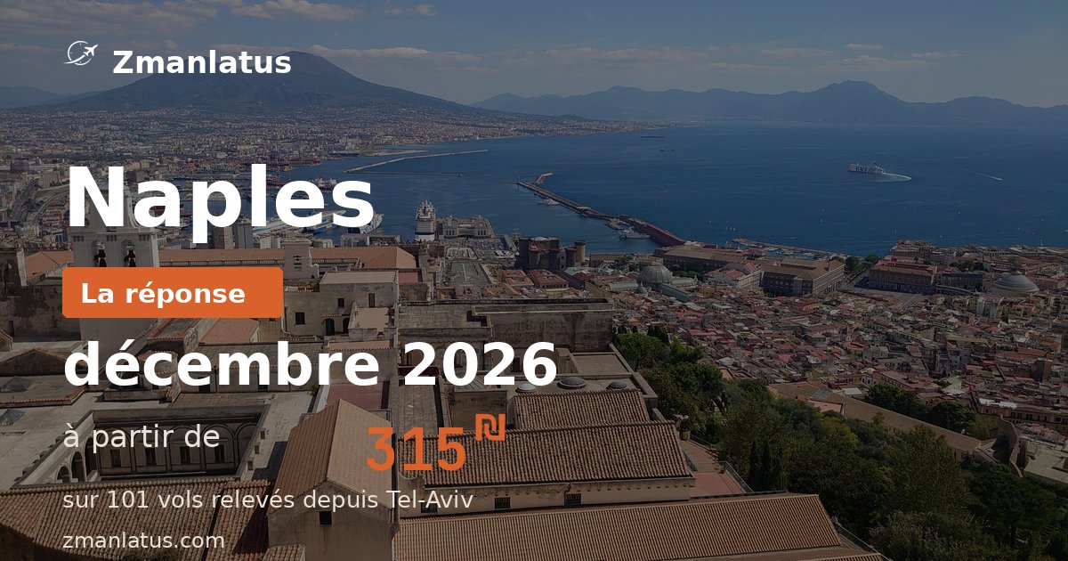 Quand part-on pour Naples au meilleur prix — décembre 2026, à partir de 315₪