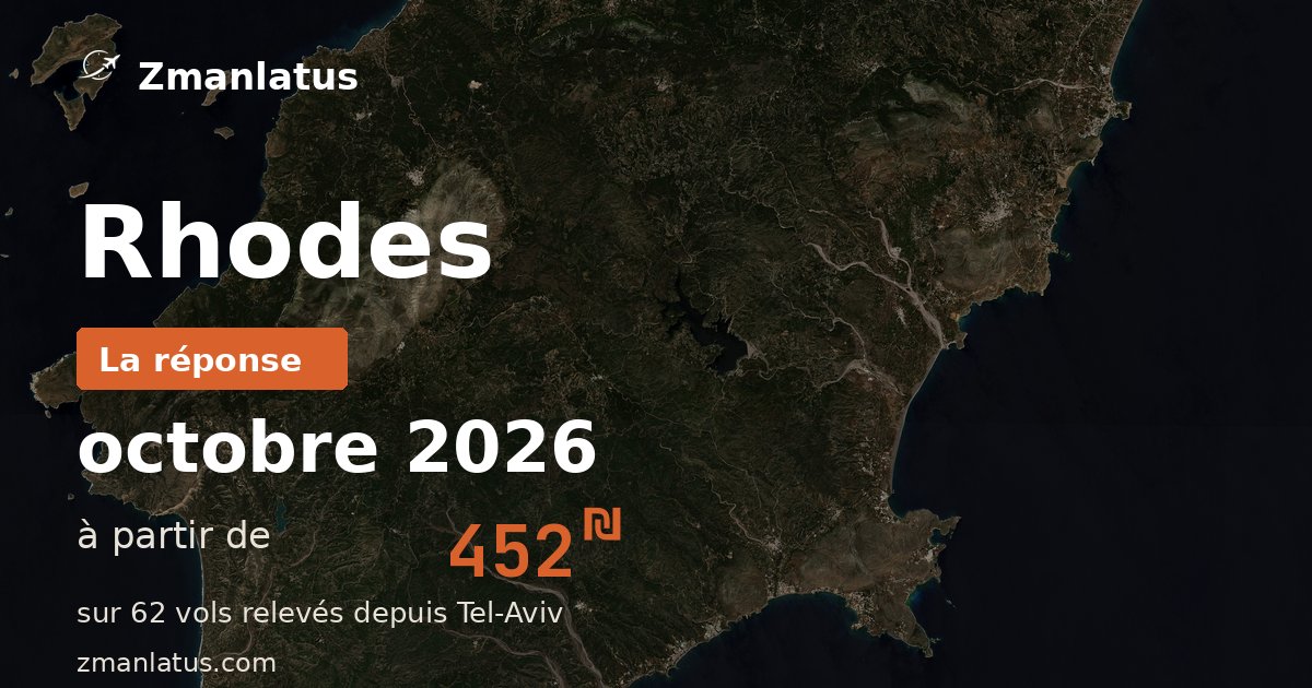 Quand part-on pour Rhodes au meilleur prix — octobre 2026, à partir de 452₪